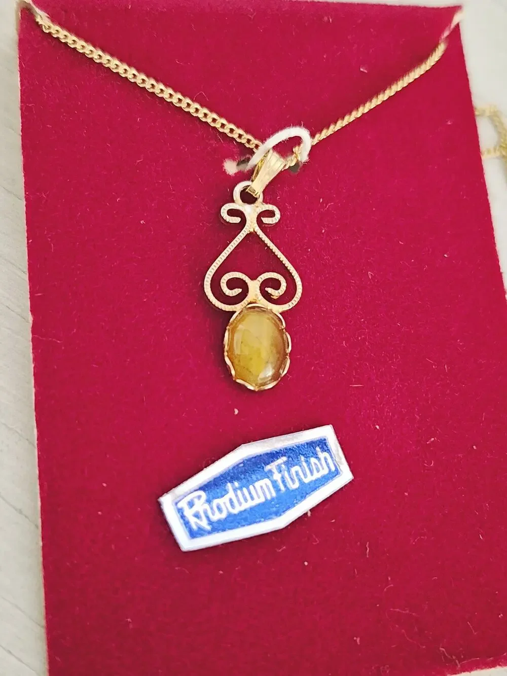 Vintage Gold-tone Tiger-Eye Necklace